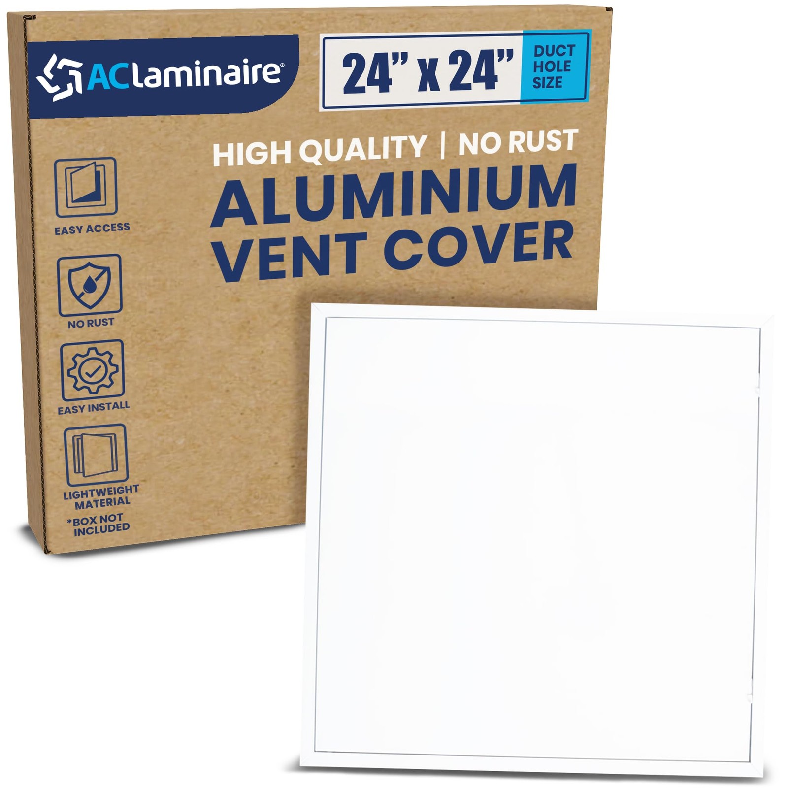 24 x 24 Inch (Duct Hole) Easy-Access Metal Panel Access Door with Aluminum Fr...