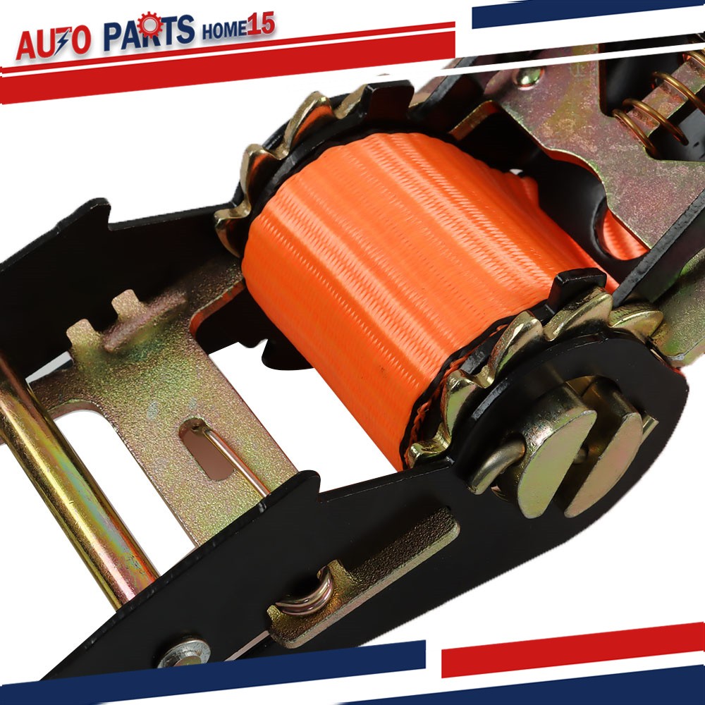 Tie Down Combo Strap with Snap Hook Ratchet 2x114 Inch 4 Pack