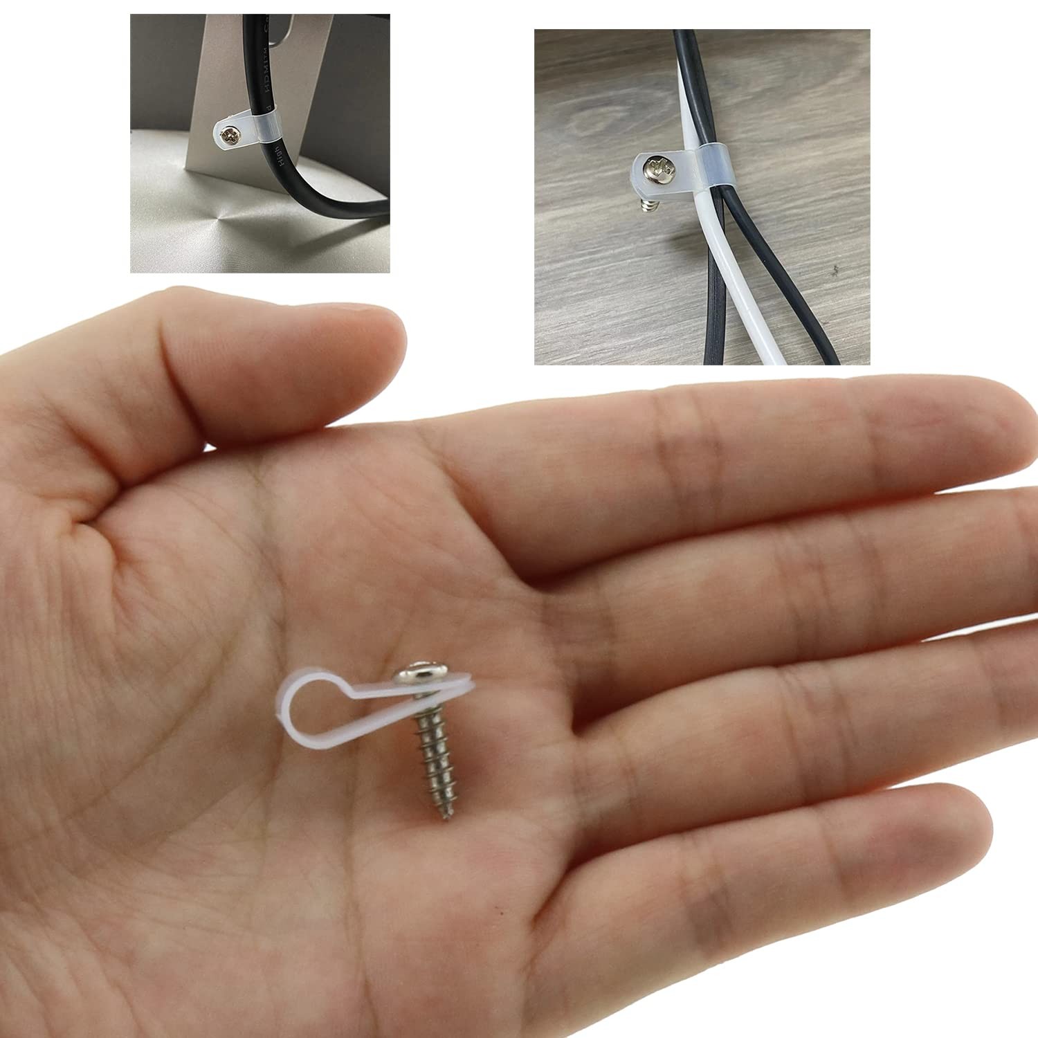 R-Type Clip DGZZI 100PCS 1/4 Inch Rope Light P-Style Mounting Cable...
