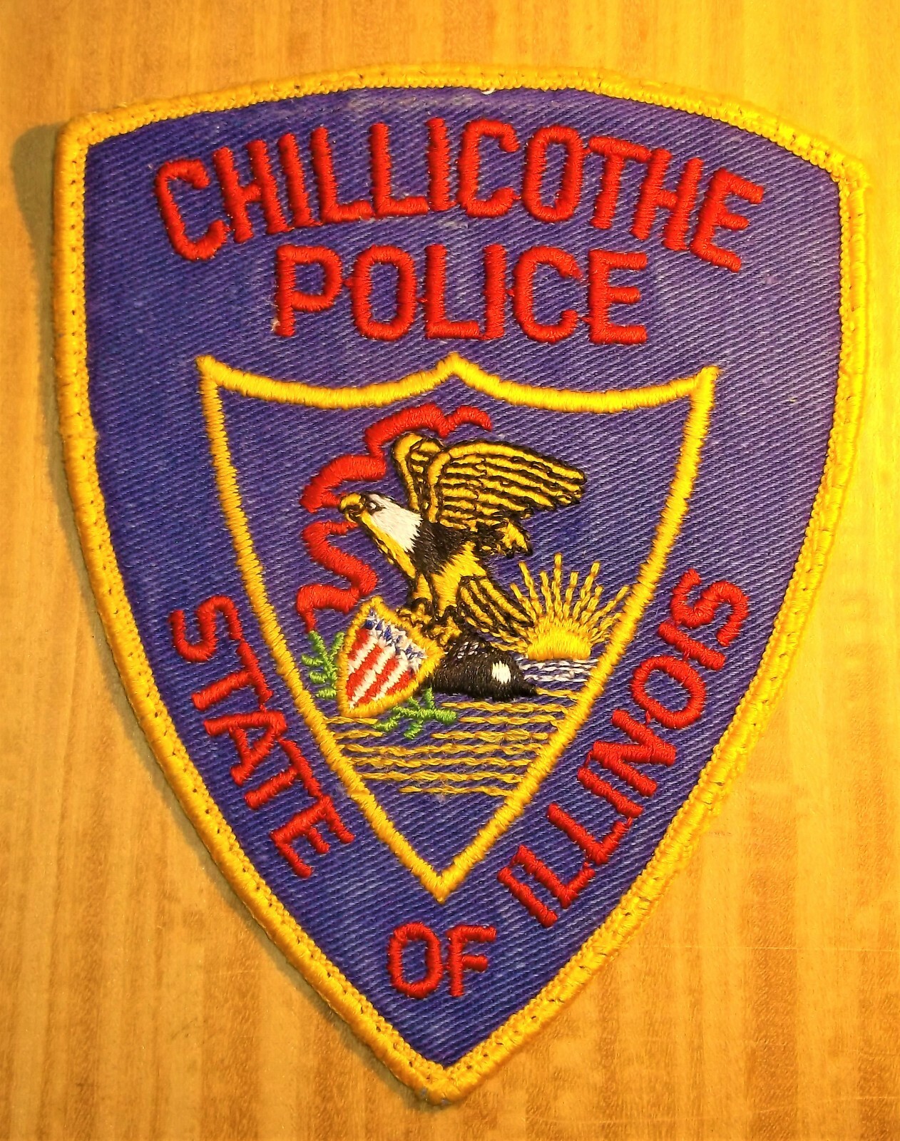 GEMSCO NOS Vintage Collectible Patch POLICE CHILLICOTHE IL - Original 1972 MINT