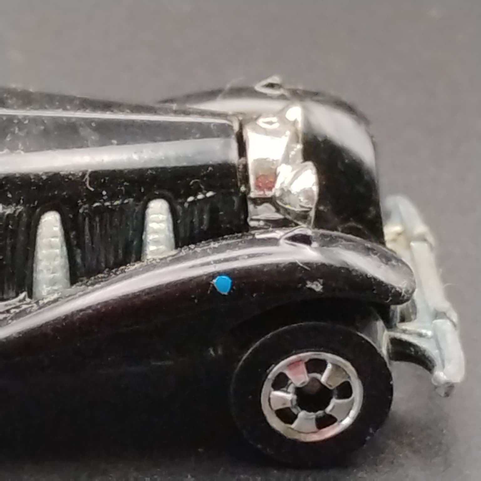1982 Hot Wheels Rolls Royce Roadster Black (Malaysia) Top Missing