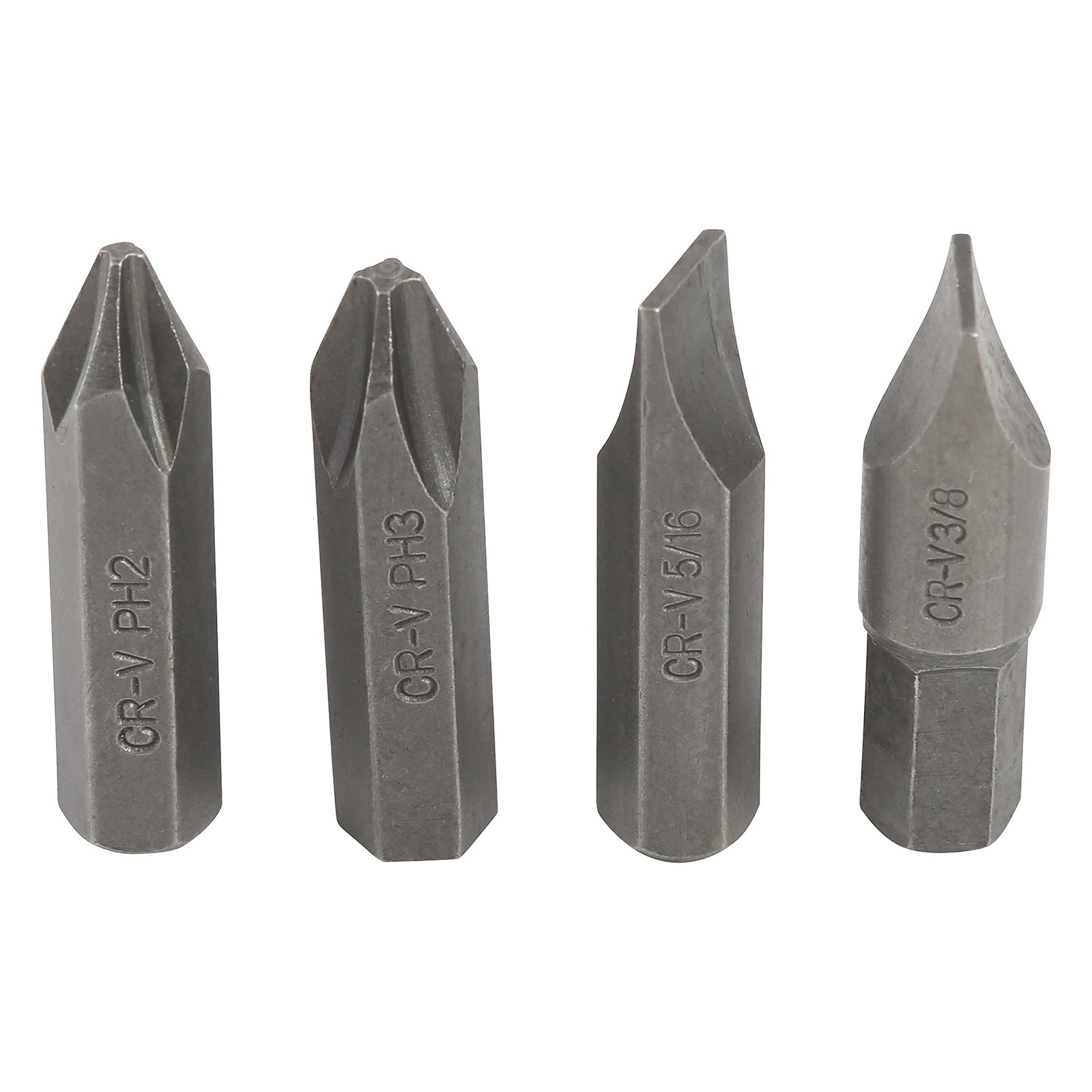 GreatNeck 4 Piece Impact Bit Set Phillips Flathead Screwdriver Bits Durable