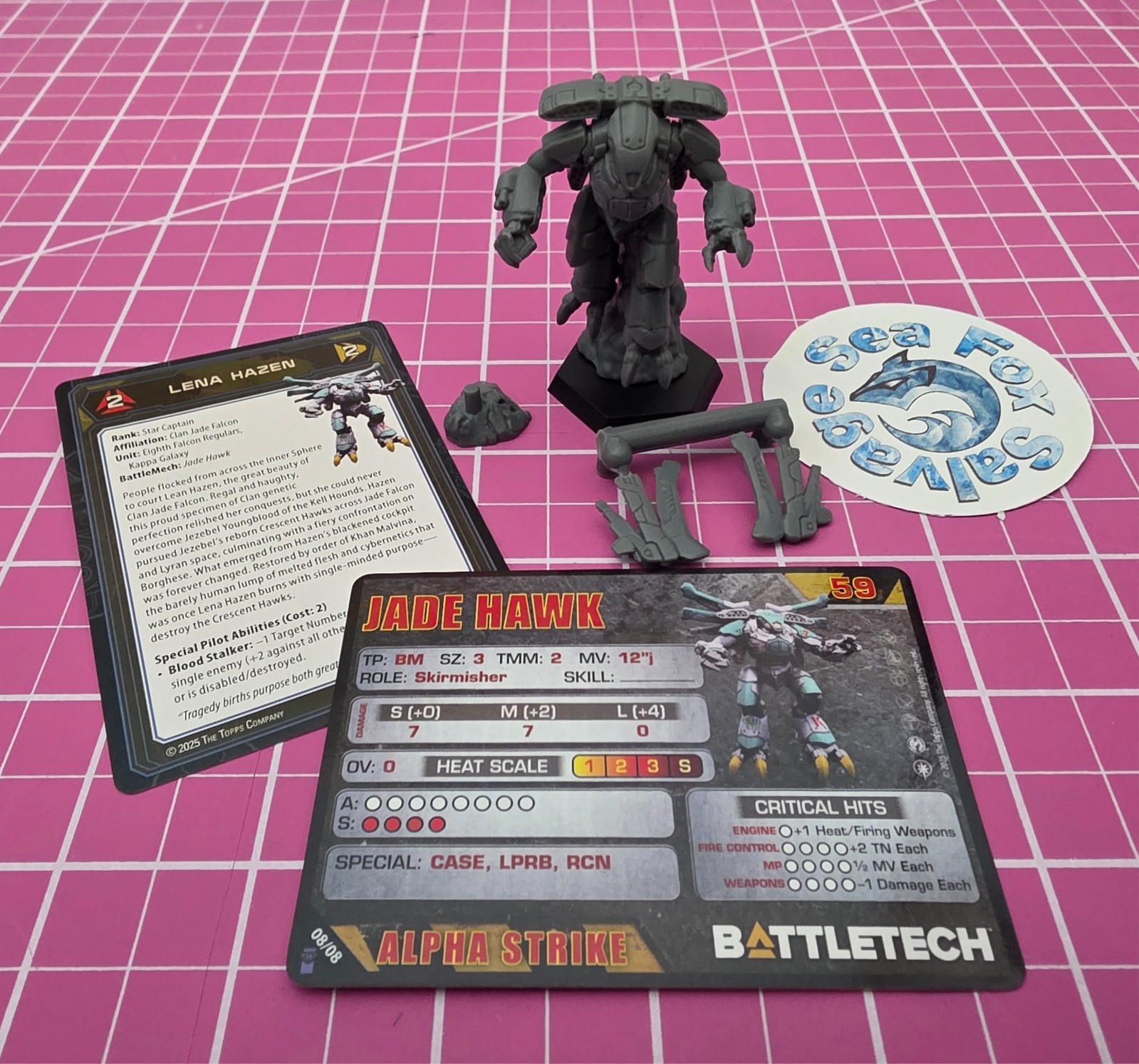 BattleTech JADE HAWK Mech -- 21st CENTAURI LANCERS COMMAND LANCE - Exclusive!