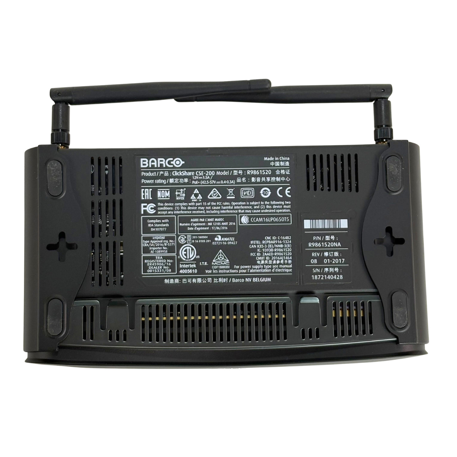 Barco Clickshare CSE-200 Wireless Presentation System - No Plug and Play Buttons