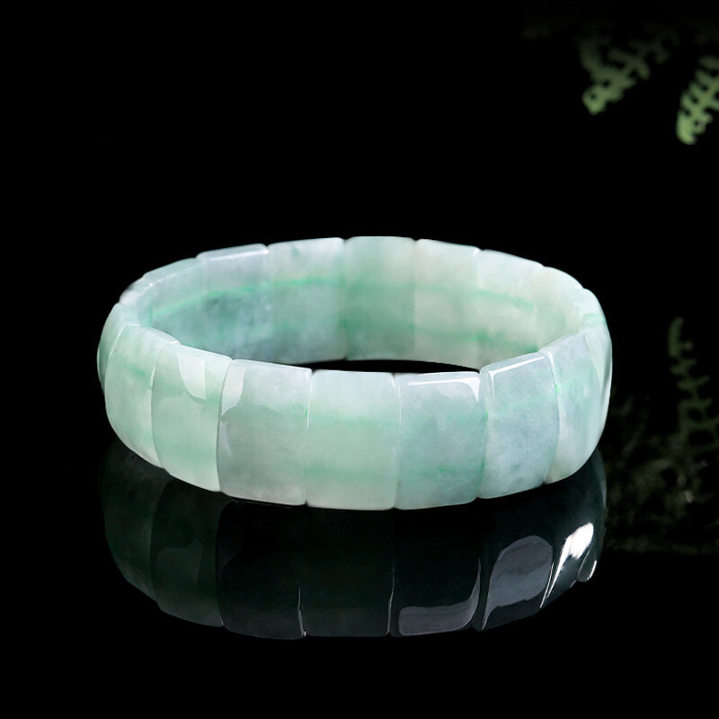 Certified Natural Burma A Jade Jadeite Lucky Best Green Bracelet 手牌
