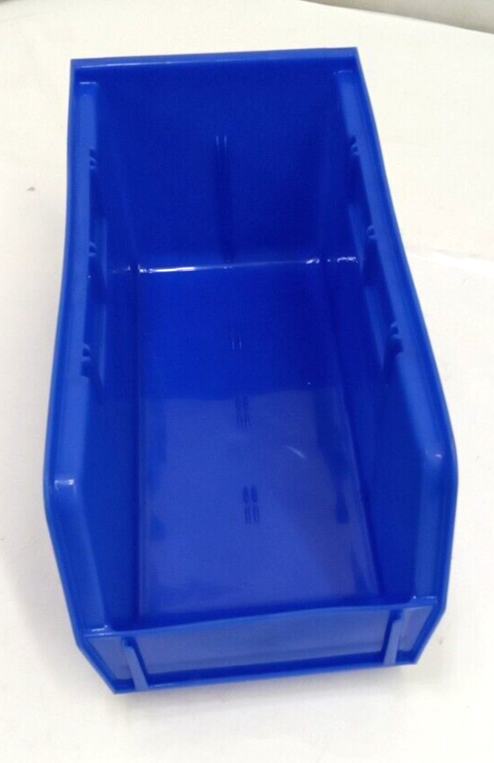 AkroBins 30230 Hang/Stack Plastic Storage Bins Blue 10-7/8" x 5-1/2" x 5" 12pk