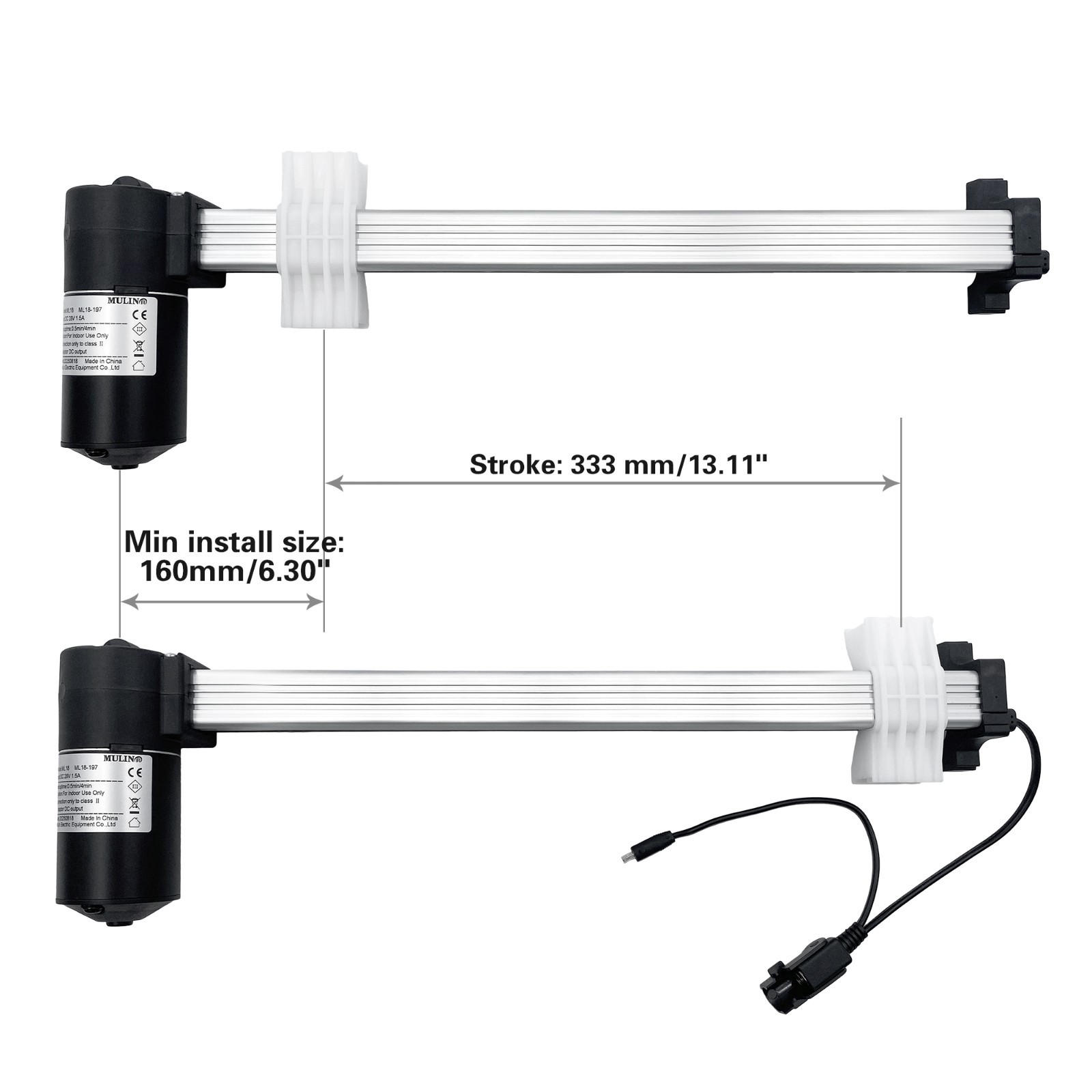 Mulin Motor ML18 ML18-197 Actuator Replacement for Power Recliner Lift Chairs