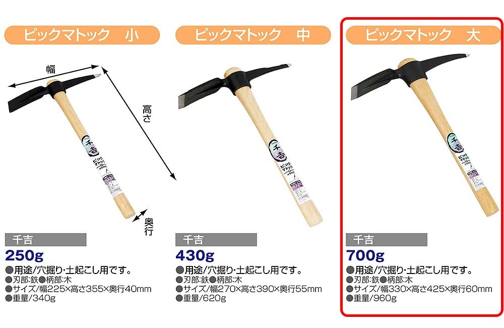 Pickmattock Large 700g
