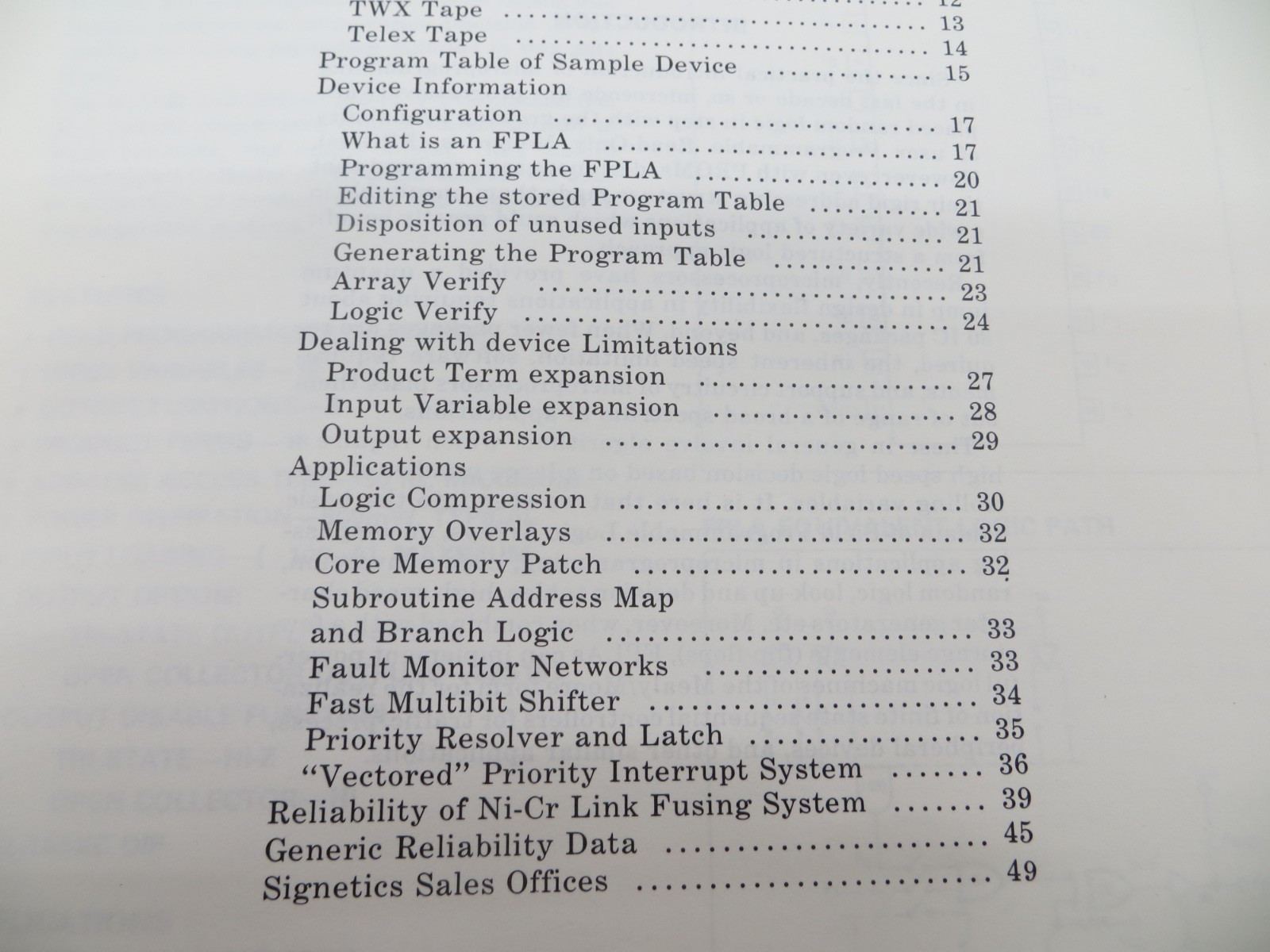 Signetics Field Programmable Logic Arrays 1976 Databook Tech Manual vintage vtg