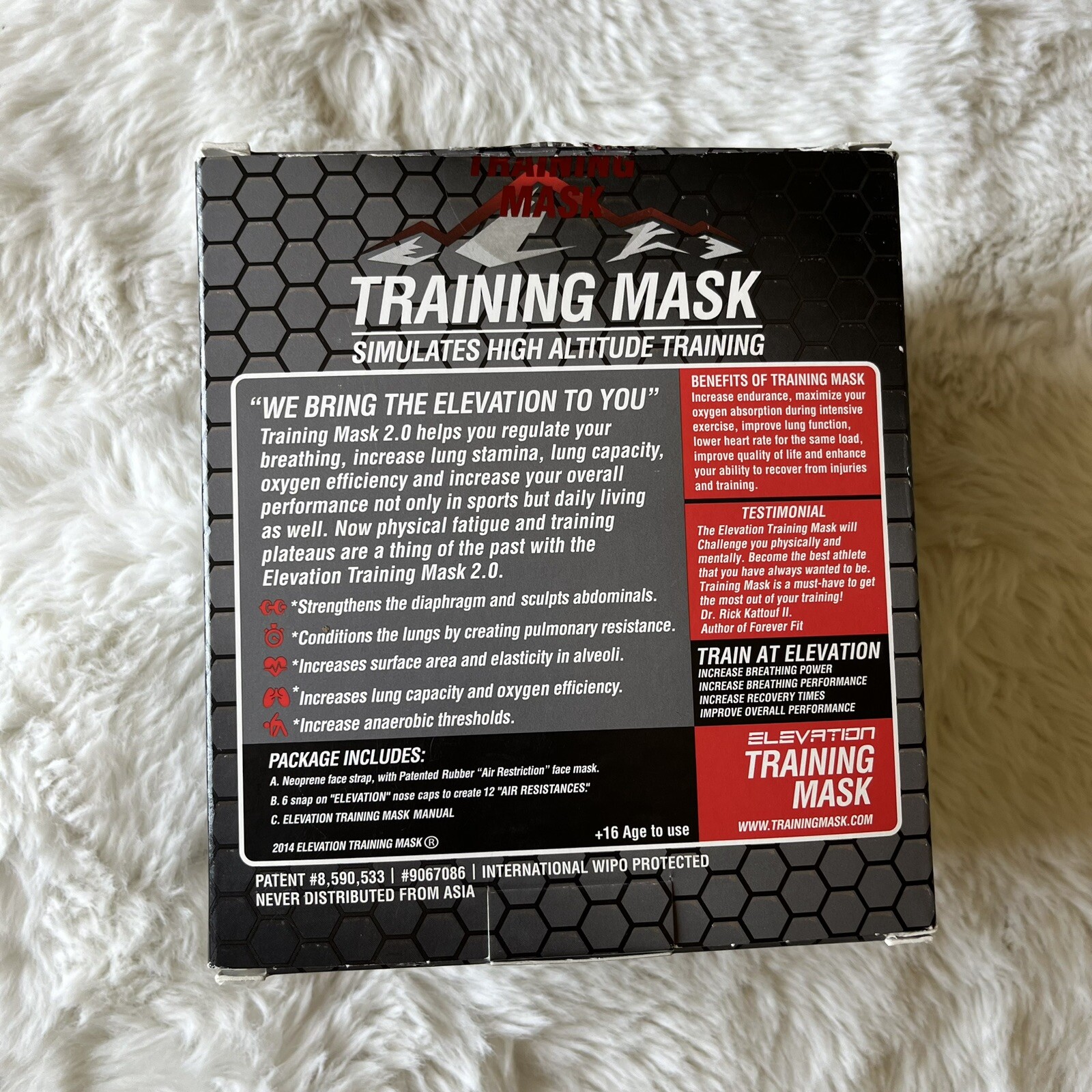 Elevation Training Mask 20 Medium Simulates High Altitude Training New Open box