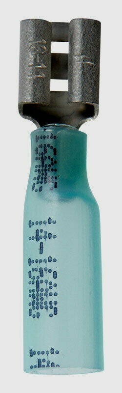 Jandorf Terminal FEMALE DISCONNECT 5pk BLUE 16-14 Ga Insulated Heat Shrink 60862