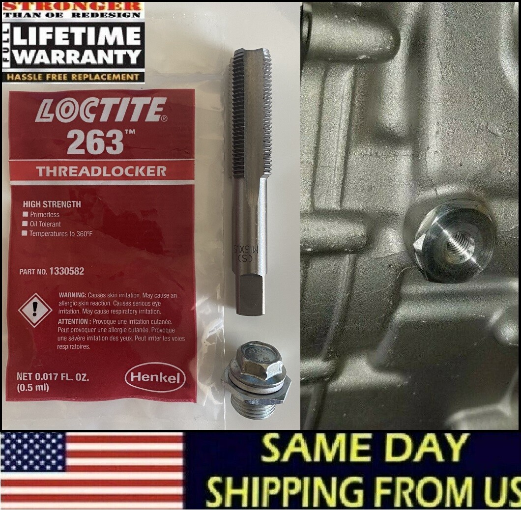 Yamaha Raptor 700 Reducer OIL DRAIN PLUG Bolt AFTER Minor Thread stripped Repair