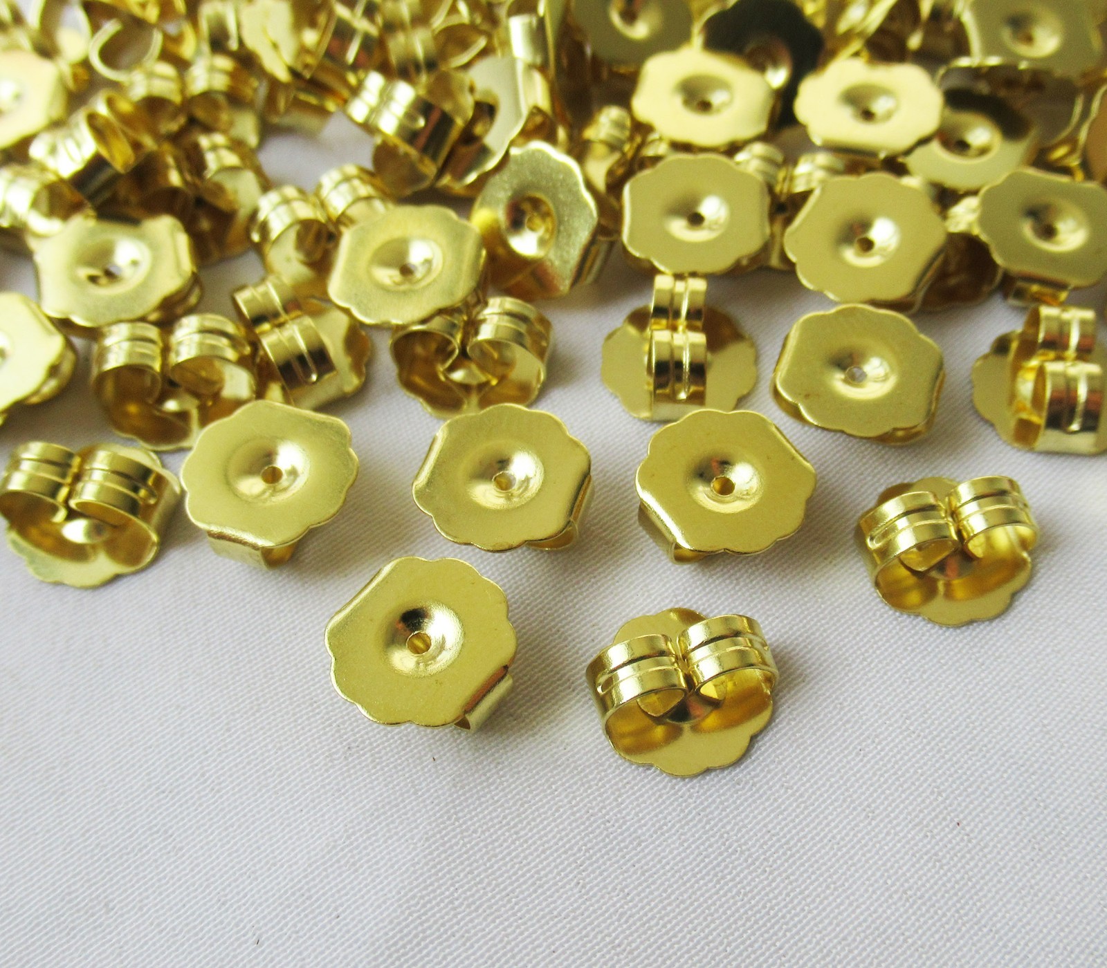 500pcs Brass Earring Backs Butterfly Stopper 9.5mm DIY Jewelry Findings