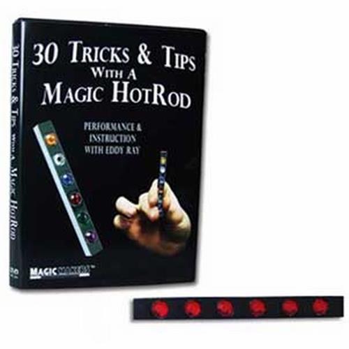 30 TRICKS & TIPS WITH A MAGIC HOTROD COMBO DVD & GIMMICK - BLACK WITH RED FORCE