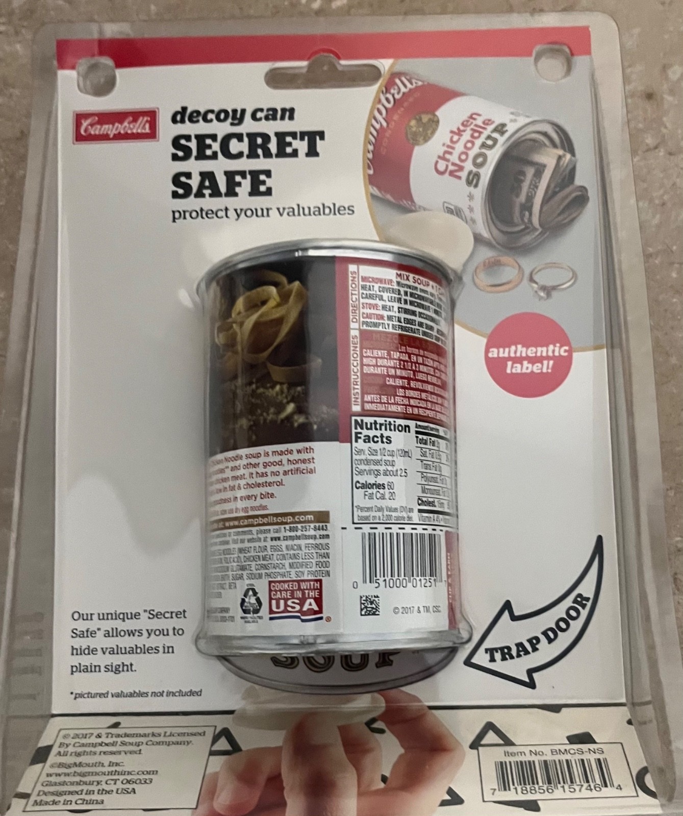 Campbell's Chicken Noodle Decoy Can Secret Safe