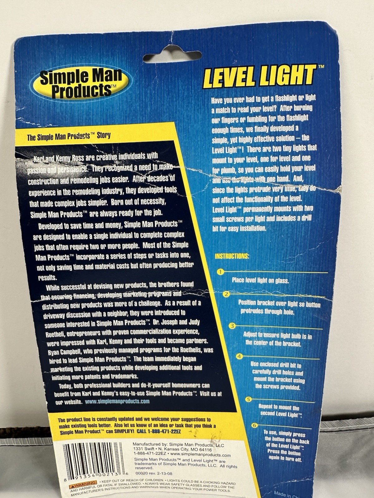Simple Man Products Level Light NIP FREE SHIPPING