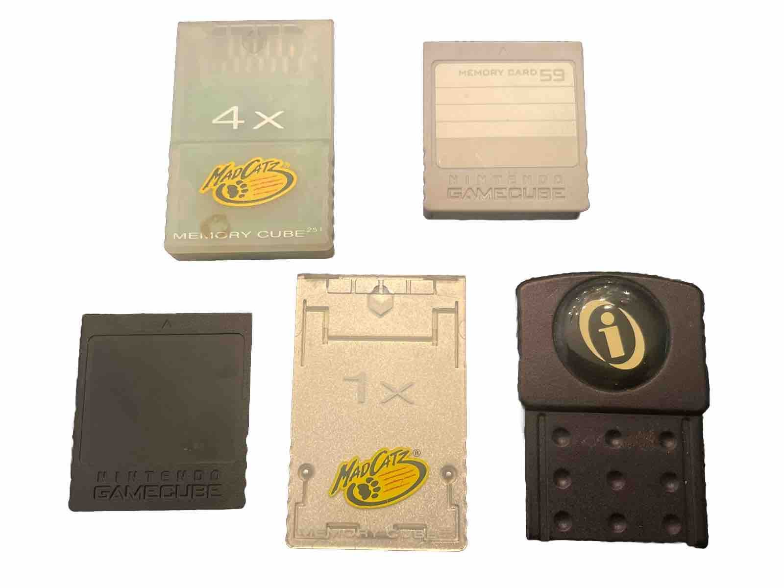 Lot Of 5 Game Cube Memory Cards Mad Catz & Others View My Other Sales For More