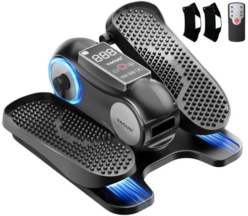 Under Desk Elliptical Machine 12-Speed Seated Pedal Leg Exerciser Remote Black