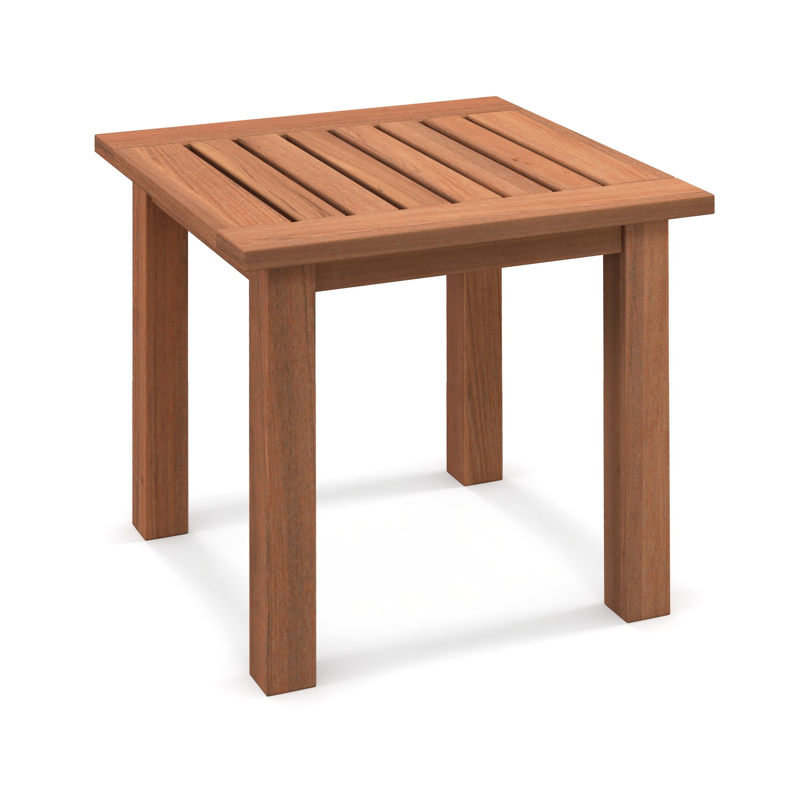 Hardwood All-Weather Outdoor Square End Bistro Table Patio Side Table Garden