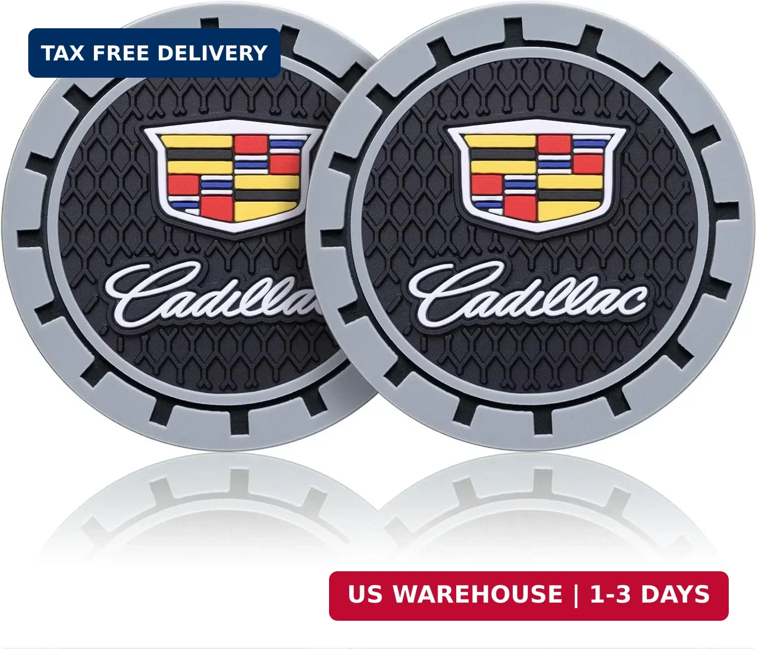 Car Cup Coaster, 2PCS Universal Non-Slip Cup Holders, Compatible with Cadillac S