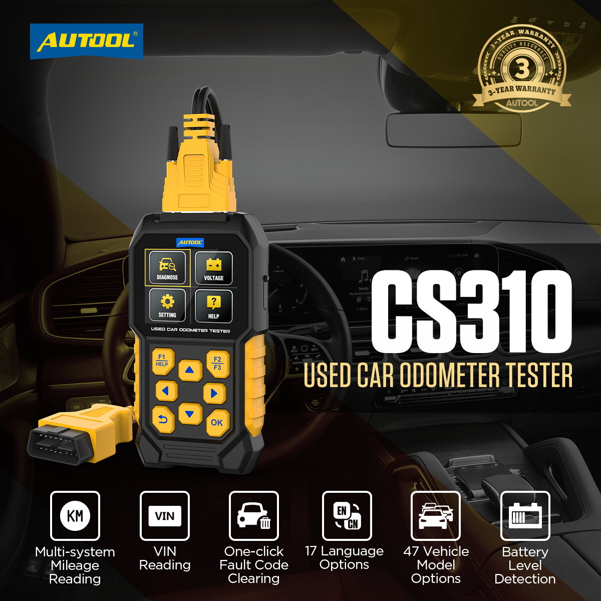 Used Car Odometer Diagnostic Scanner Automotive OBD2 Mileage Tester Code Reader