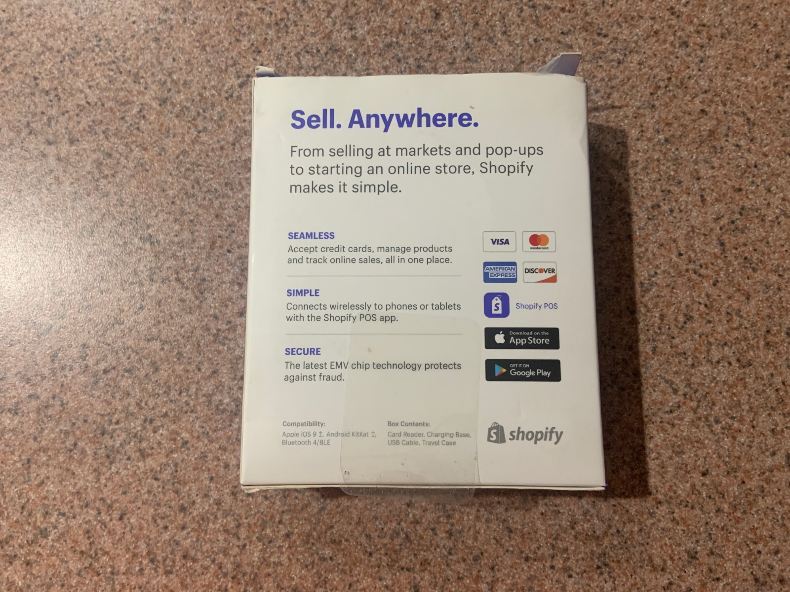 New (Open box) Credit Card Reader - Shopify Chip and Swipe Reader White