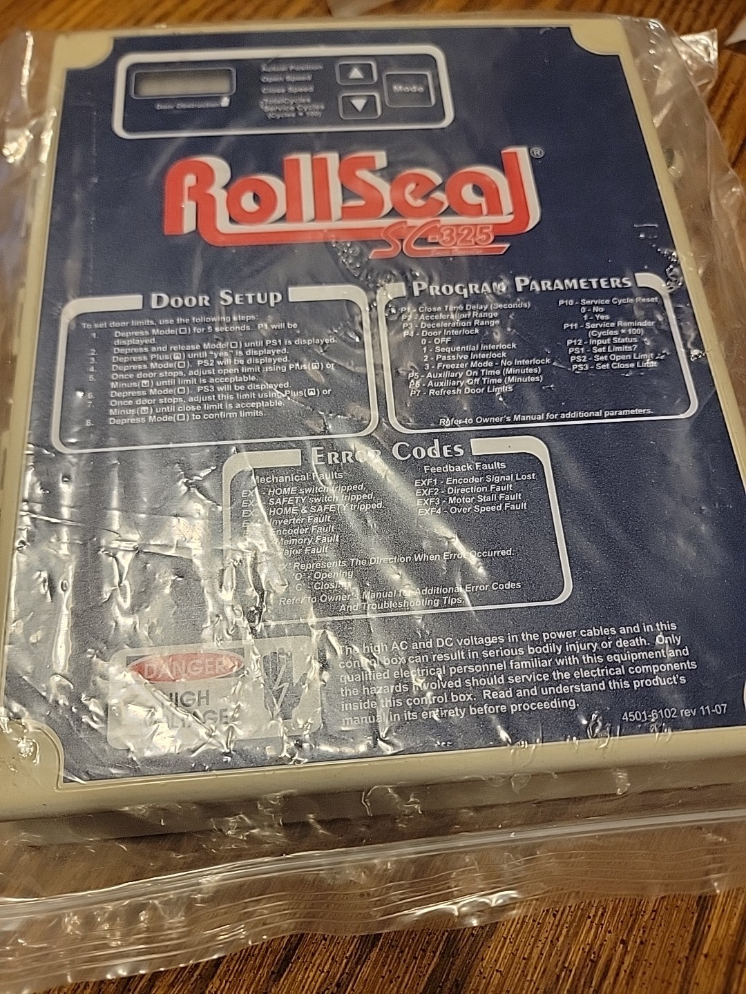 Rollseal SC-325 Controller Door Assembly Replacement 6407-0618