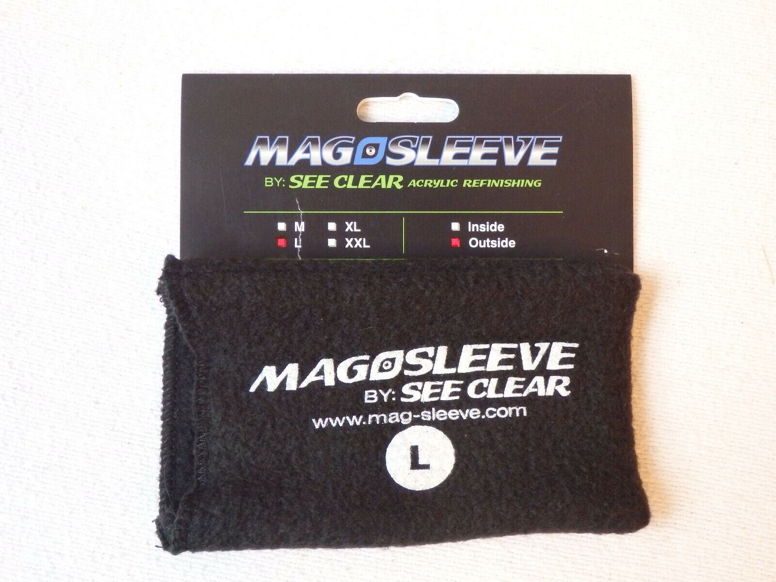 OUTSIDE LARGE-sized  MAG SLEEVE magnet scraper cover ACRYLIC or GLASS aquarium