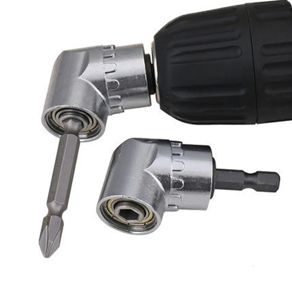 105 Degree Right Angle Drill Attachment 1/4 Hex Shank Extension Socket Adapter