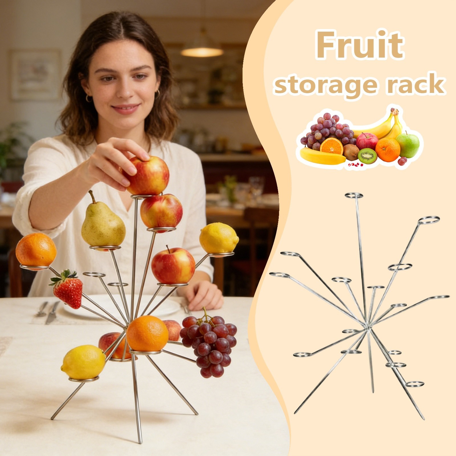 Exploding Fruit Bowl, Fireworks on the Dinner Table, Art Floating Fruit Display