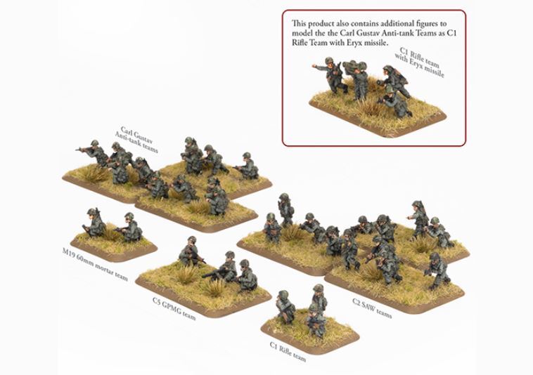 Team Yankee TCA712 Mech Platoon (44 Figures) Gaming Miniatures