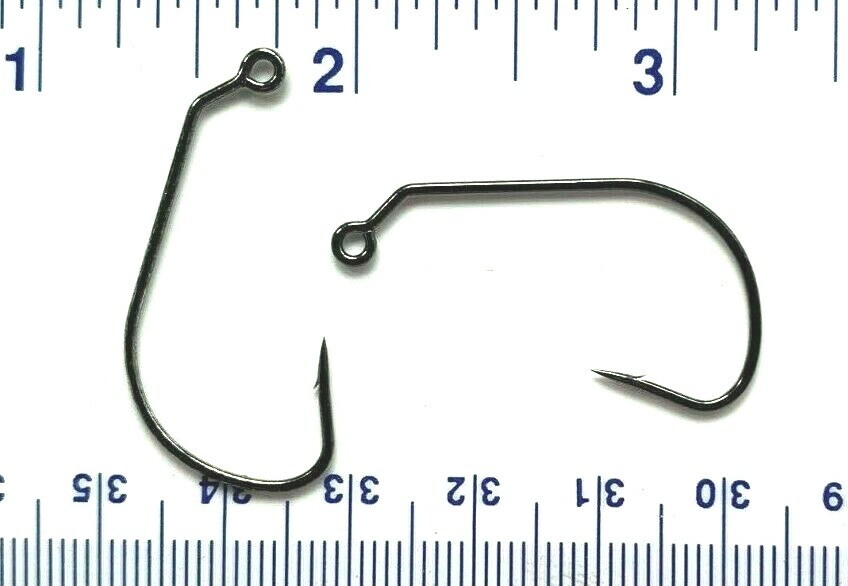 1000 VMC 7349N Extra Strong Extra Wide Gap 45 Degree Jig Fish Hooks sz 1/0