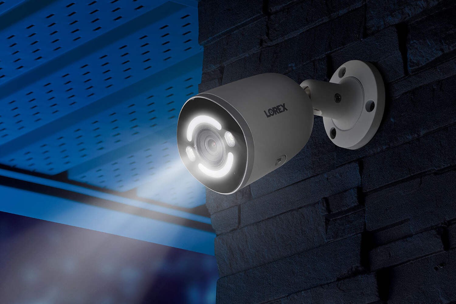 Lorex 4K Smart Security Lighting Bullet PoE IP Wired Cameras (4-pack, Open Box)