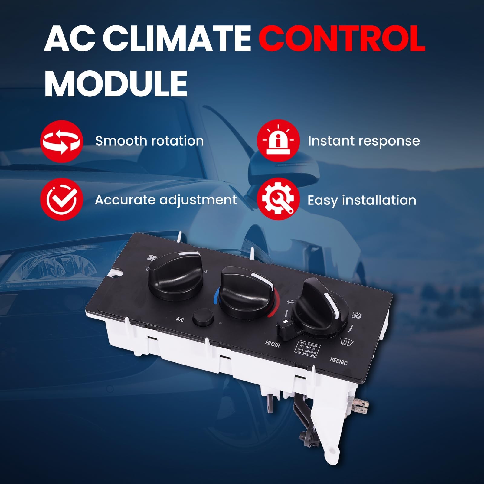 AC Control Panel 11-1225 Compatible with 2001-2005 for Mack CV500/ CV700