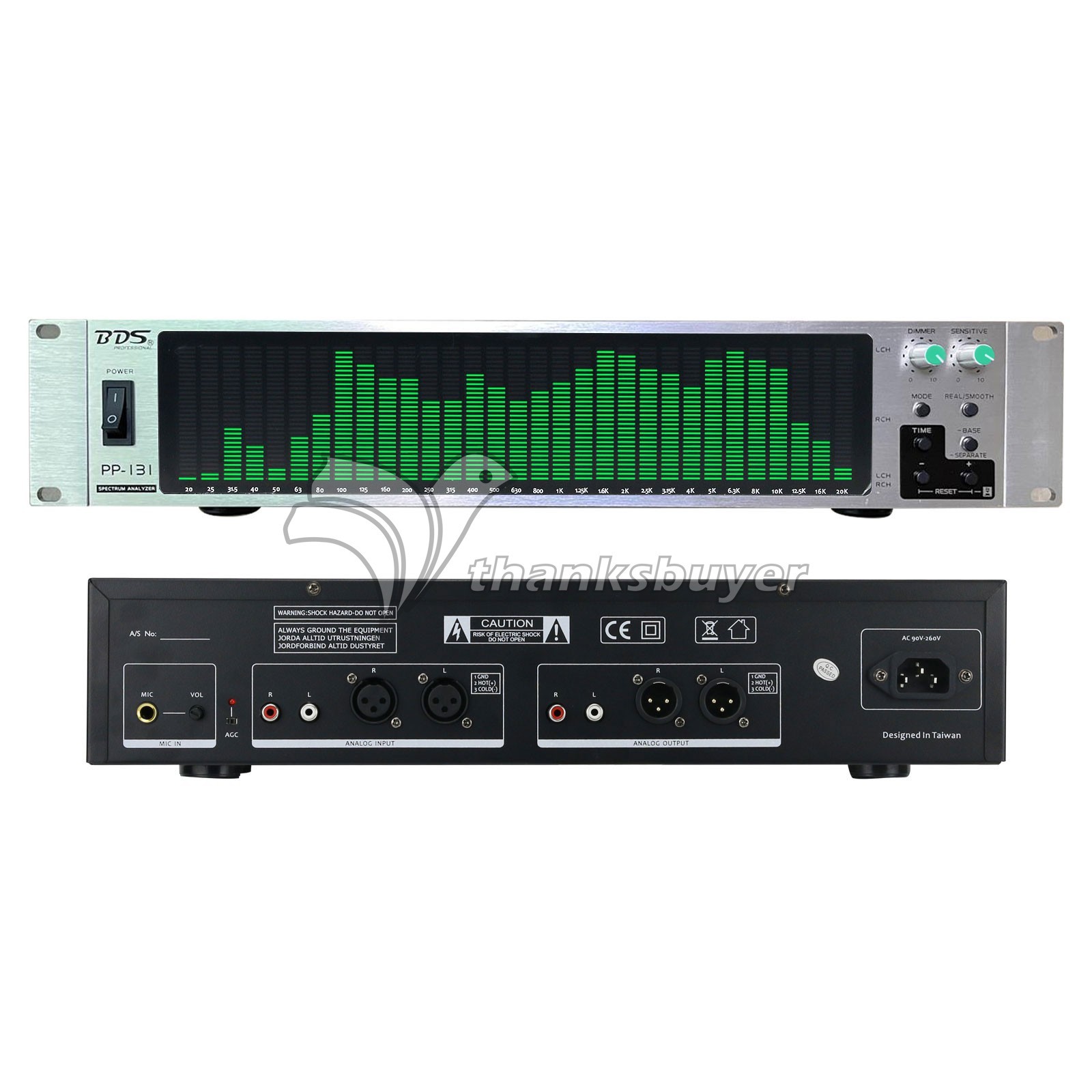 BDS PP-131 Dual 31-band Spectrum Analyzer 2U Spectrum Display 90V–260V 10W–15W
