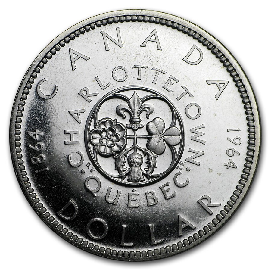 1964 Canadian Silver Dollar Coins 80% $1