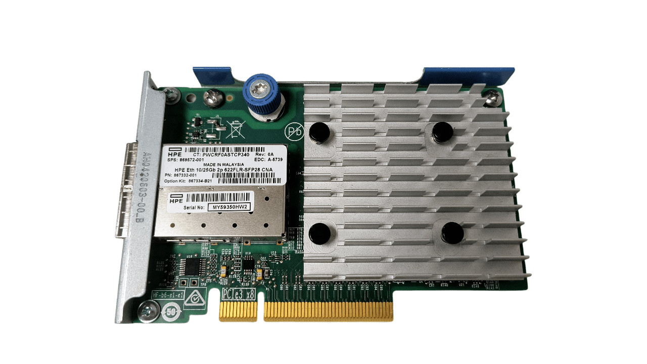 HP 622FLR Dual Port 10GB / 25GB Network Adapter 867332-001 869572-001 No SFPs