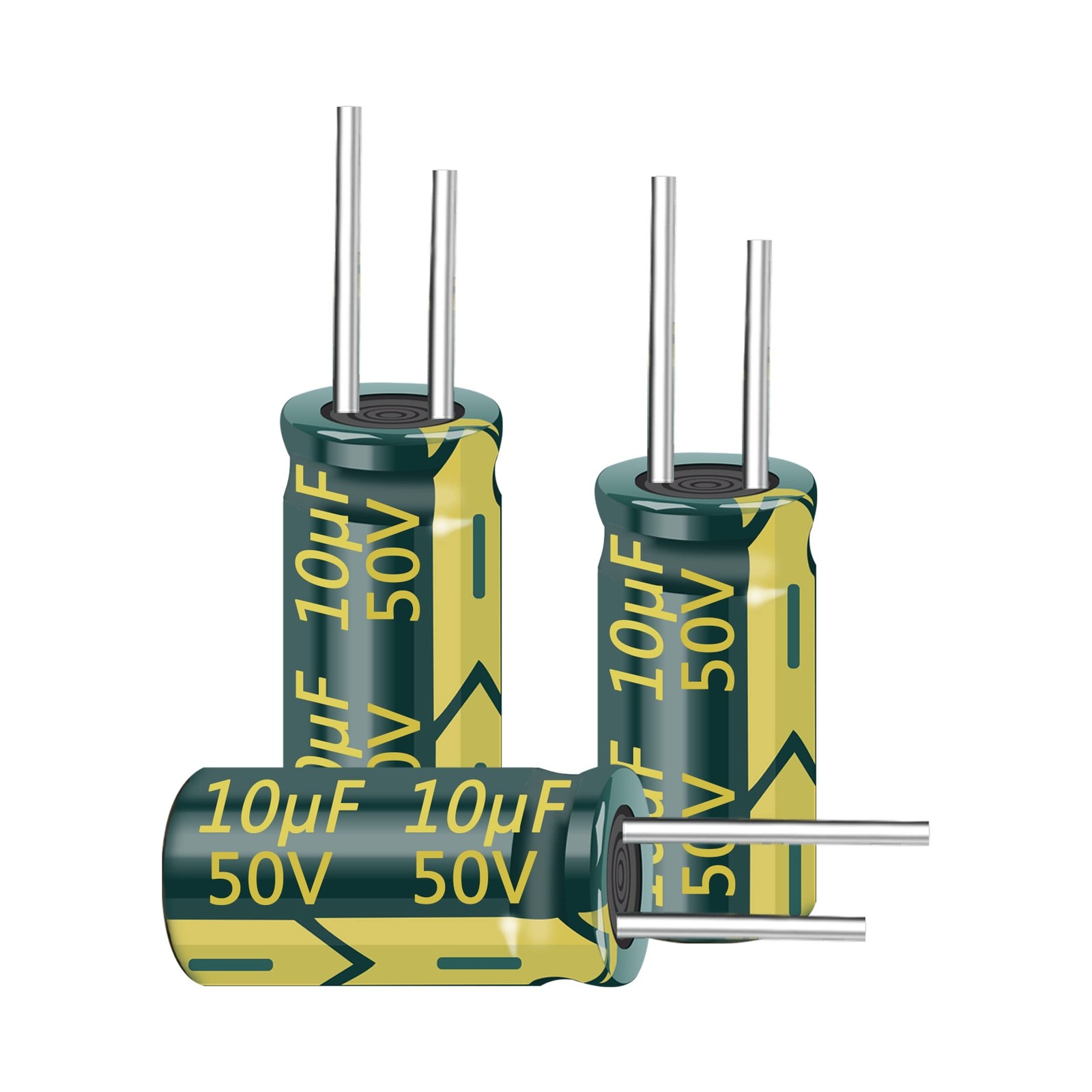 20PCS 50V 10UF Capacitor 5x11MM(0.2x0.43in) High Frequency Aluminum Electroly...