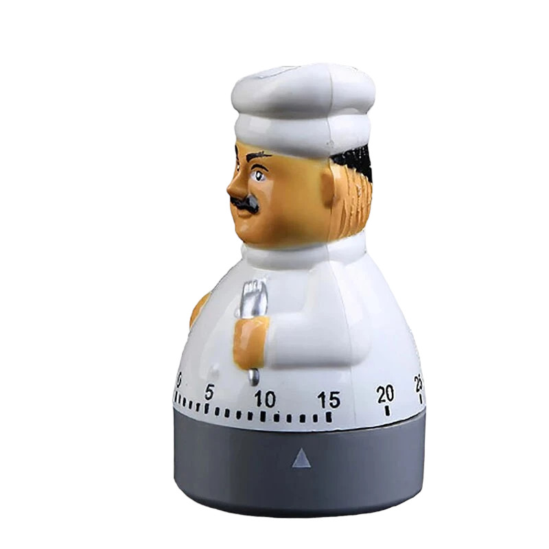 Cartoon Chef Mechanical Kitchen Timer - New