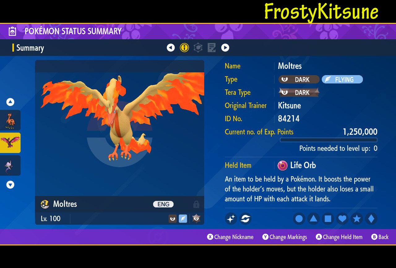 6IV Moltres Kanto / Galarian Shiny & Non-Shiny Pokemon Scarlet & Violet