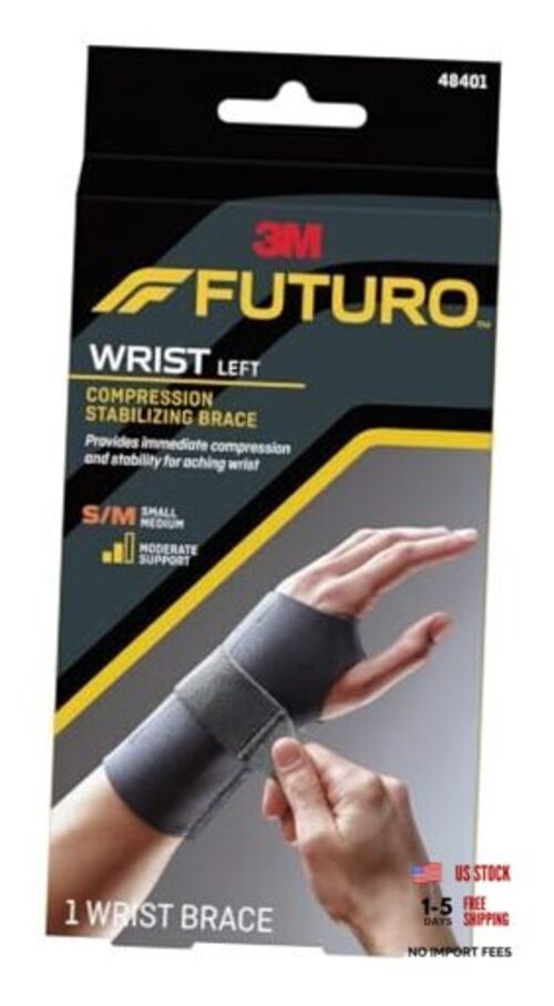 FUTURO-MMM-357 Deluxe Wrist Stabilizer, Large/X-Large - grey Small/Medium