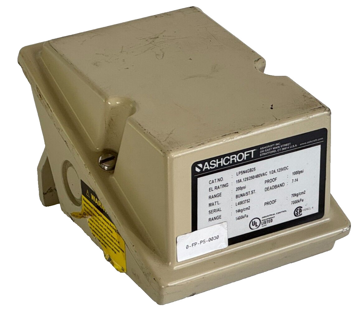 USED Ashcroft LPSN4GB25 Pressure Switch