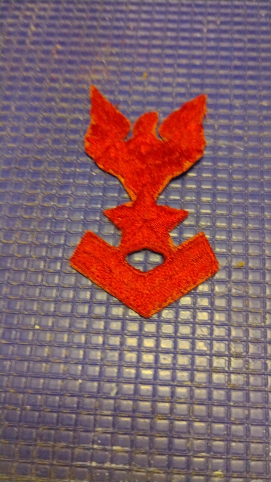 Vintage Naval Military Patch Red Eagle Above Star