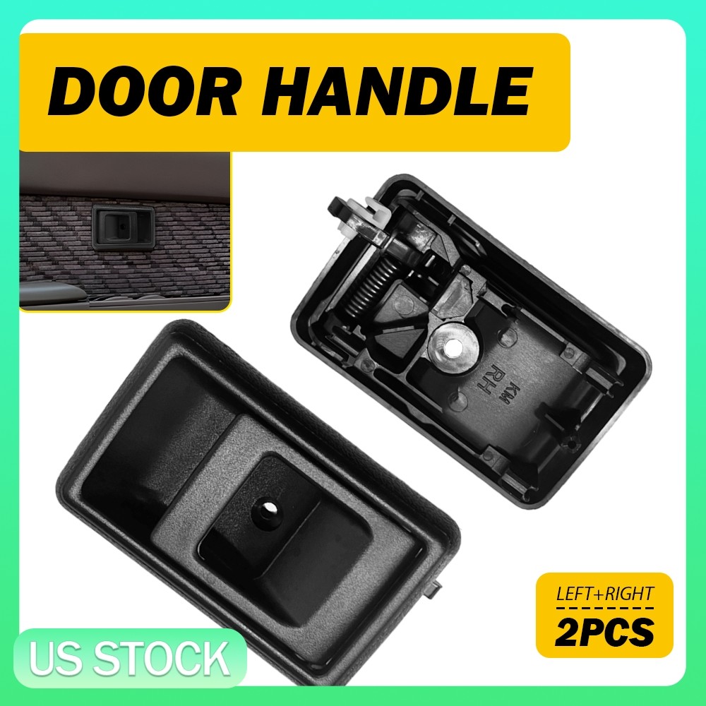 2X Interior Door Handle Black Front or Rear LH+RH For Toyota Corolla 1988-1992