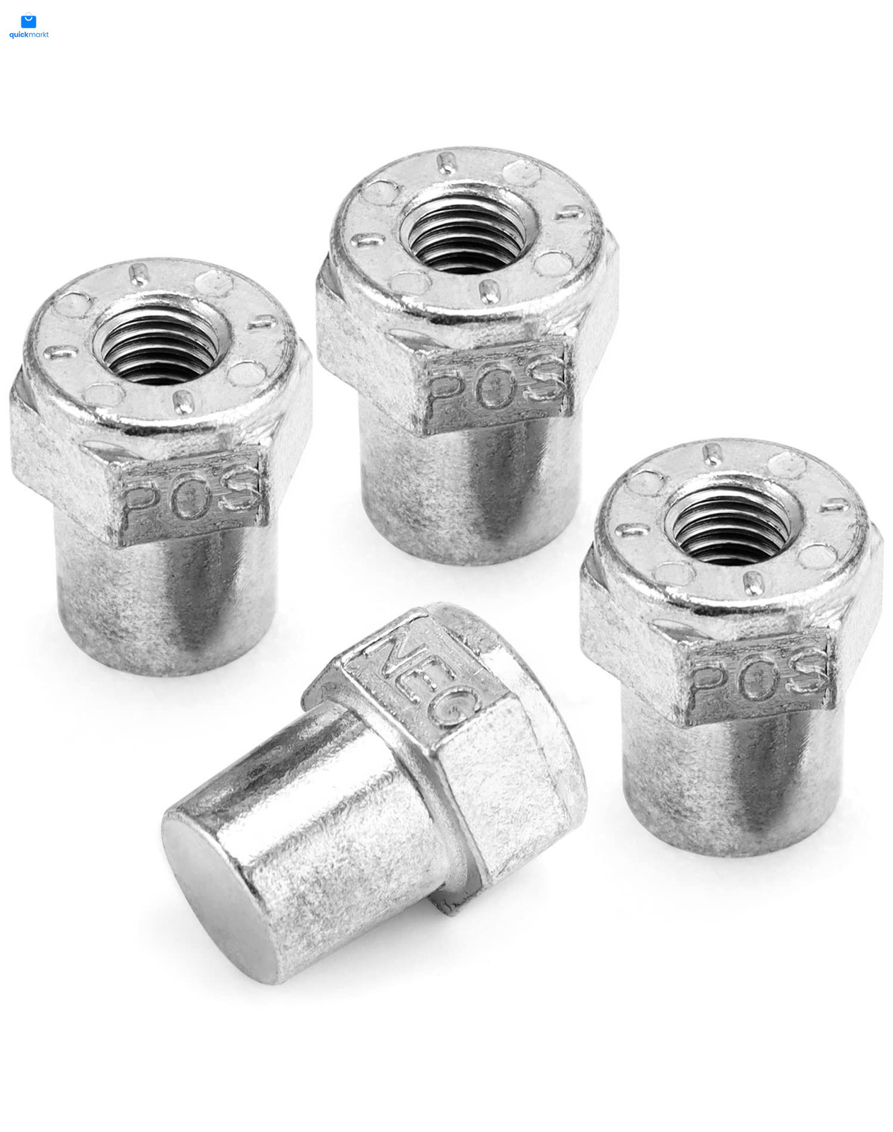 QWORK Car Positive Negative Battery Post Terminal, 2 Pair Zinc Alloy 2 Pairs