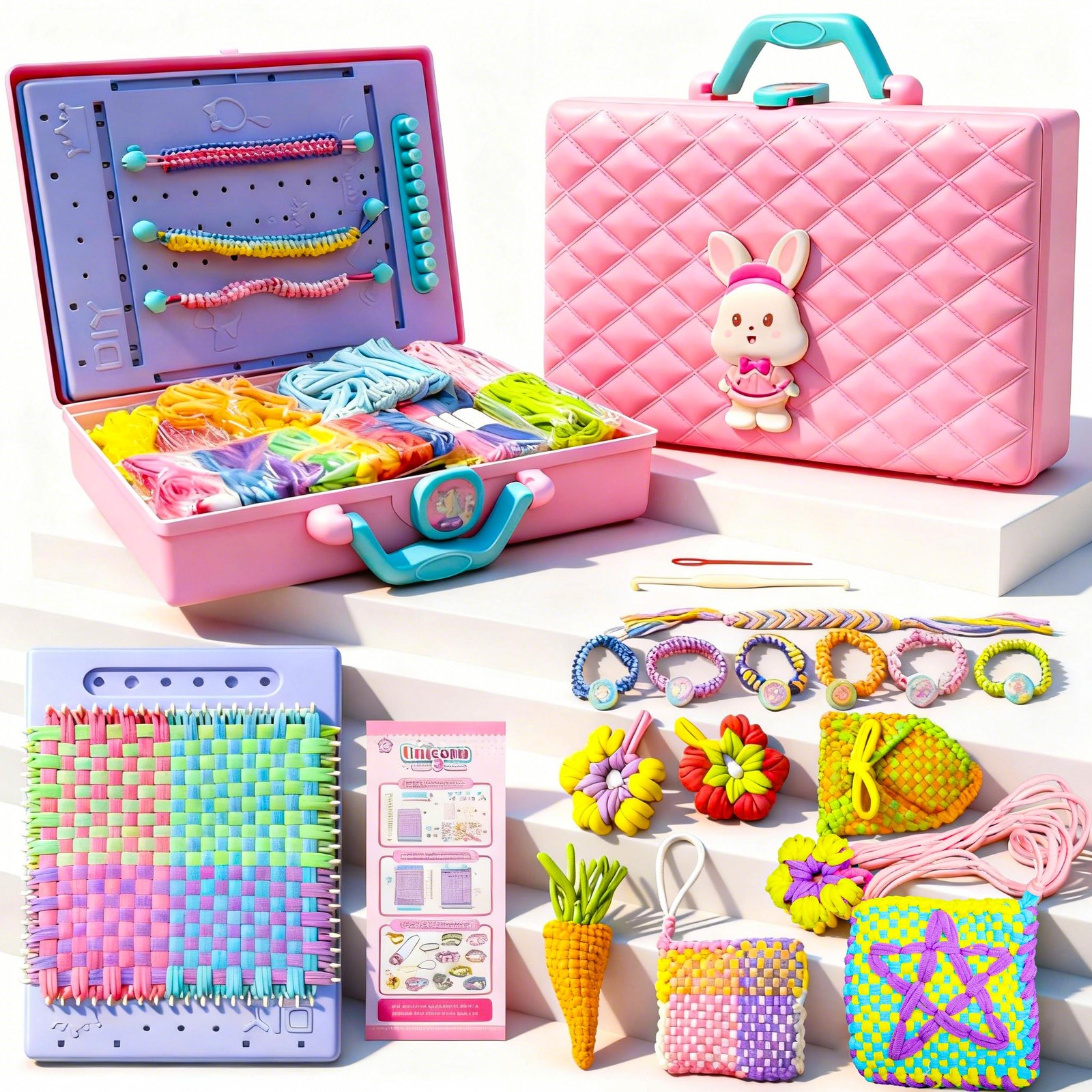 Weaving Loom Kit Toys & Friendship Bracelet Making Kit for Kids, Birthday Chi...