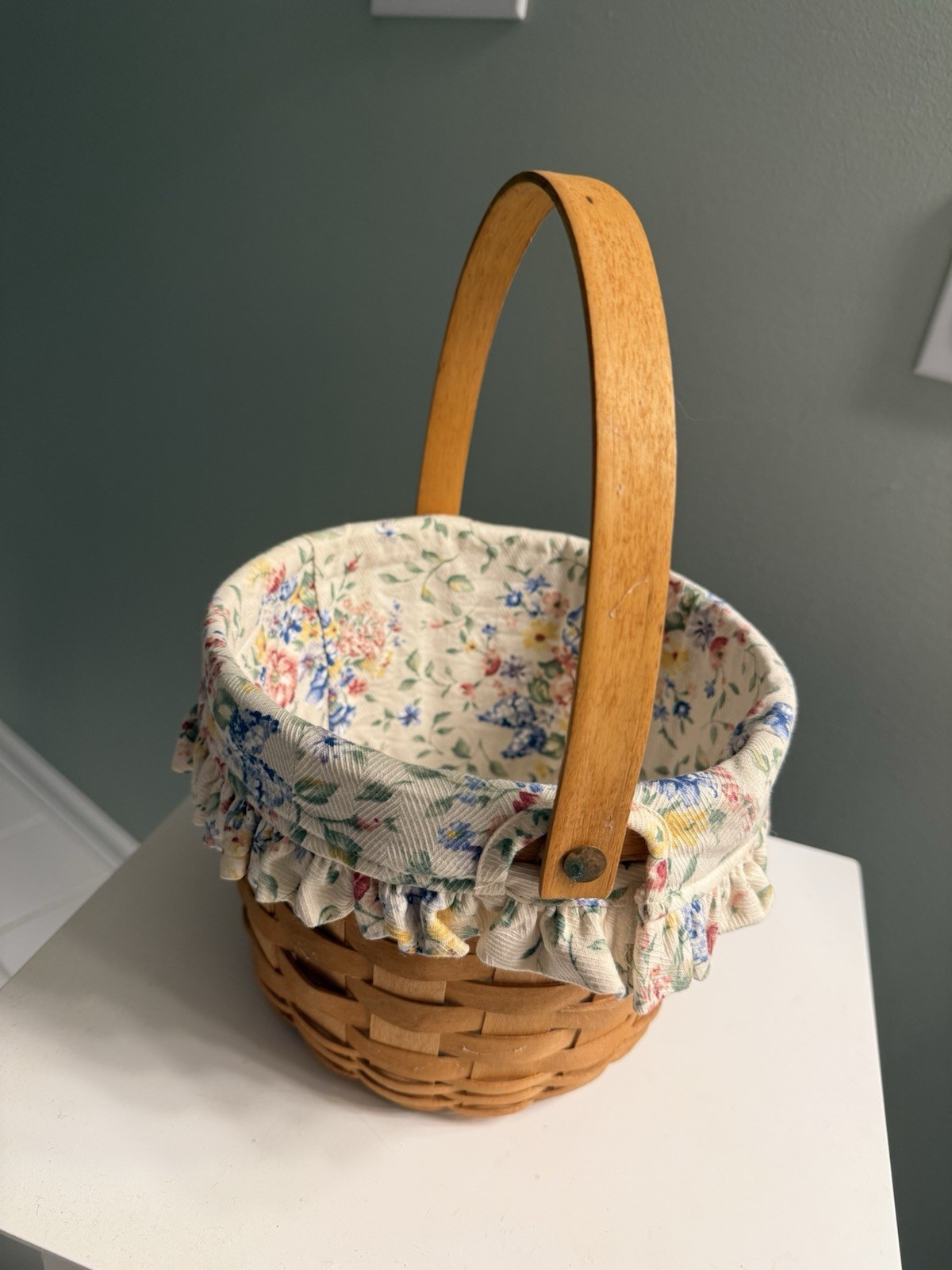 Lonenberger Basket Round With Floral Insert 1995