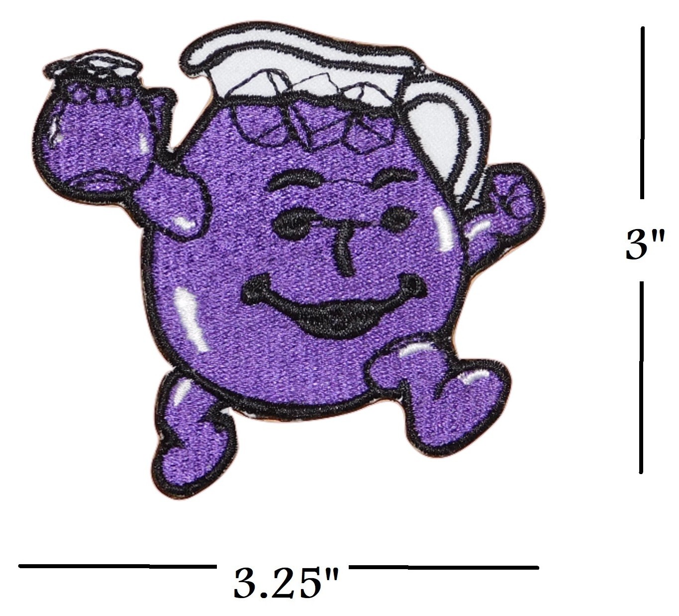 Kool Aid Man Pitcher Retro 90s Style Iron on Patch Fashion 80s Applique PURPLE
