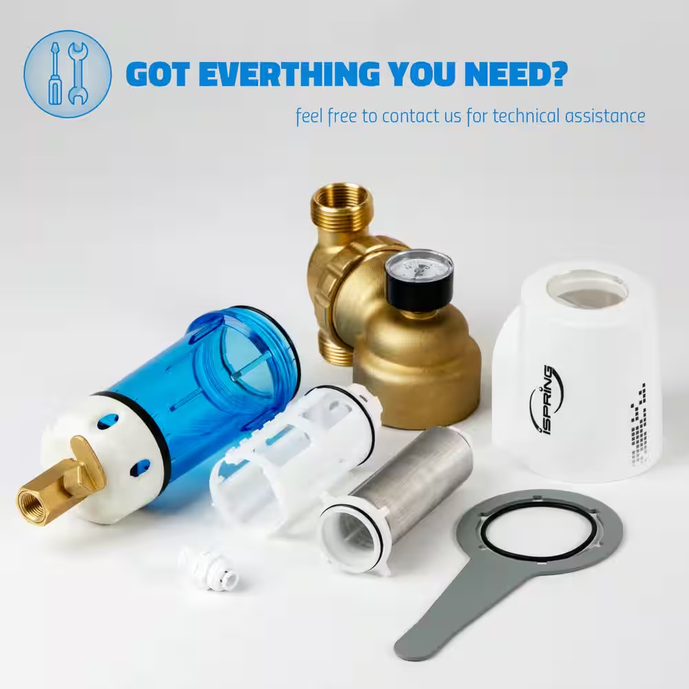 Reusable Spin down Sediment Water Filter 100 Micron with Scraper and 360 Head