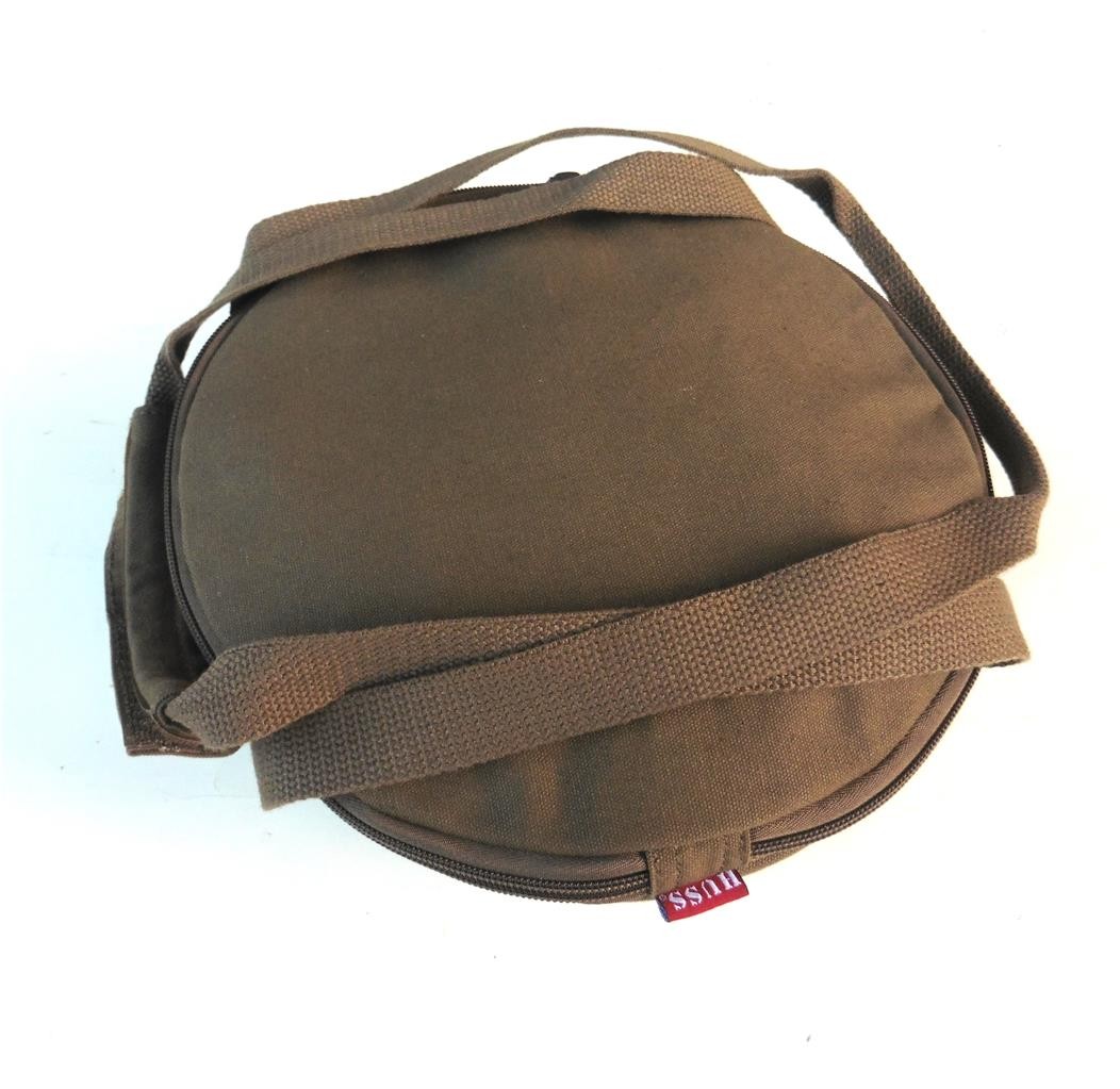 Huss 5.9L 2 Quart Canvas Camp Oven Carry Bag | Heavy Duty 22oz | Olive | HBC005